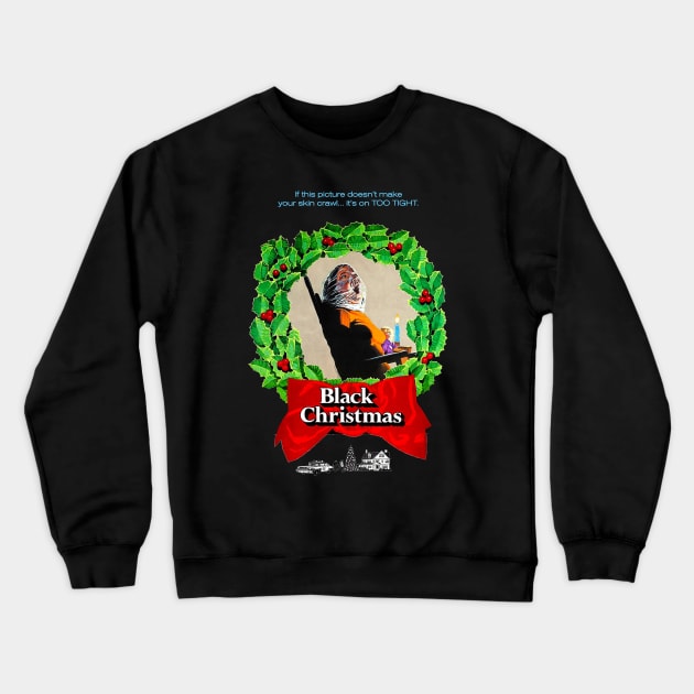 Black Christmas Crewneck Sweatshirt by pizowell